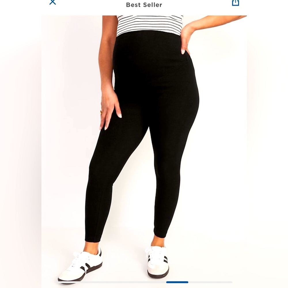 Old Navy Maternity full panel rib leggings size M